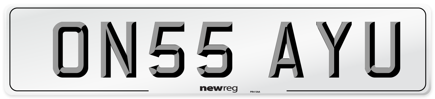 ON55 AYU Number Plate from New Reg